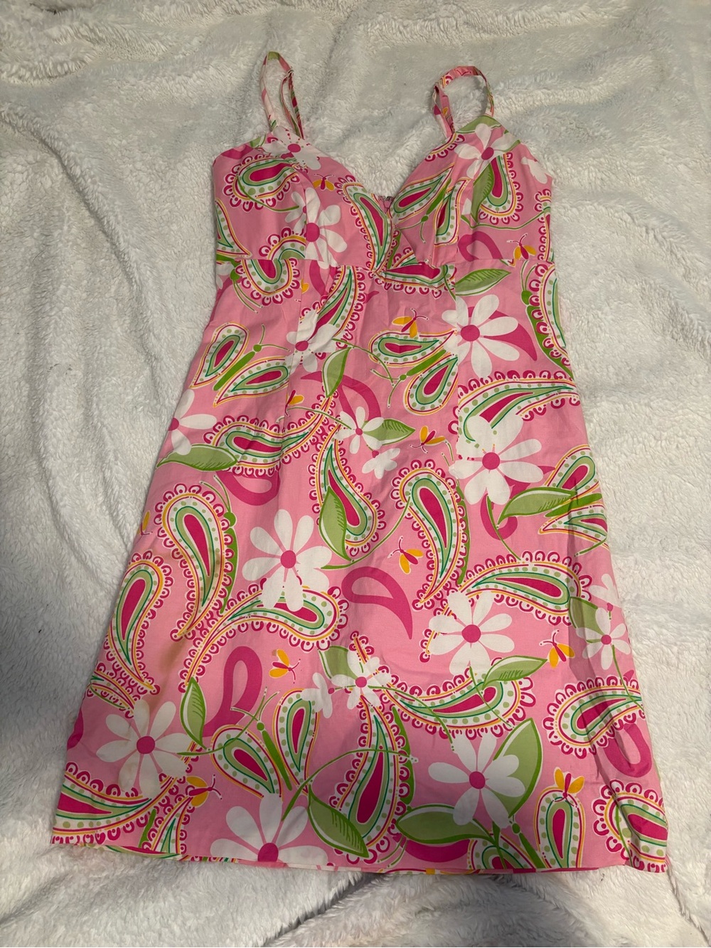 Lilly Pulitzer Pink Floral Paisley Mini Dress